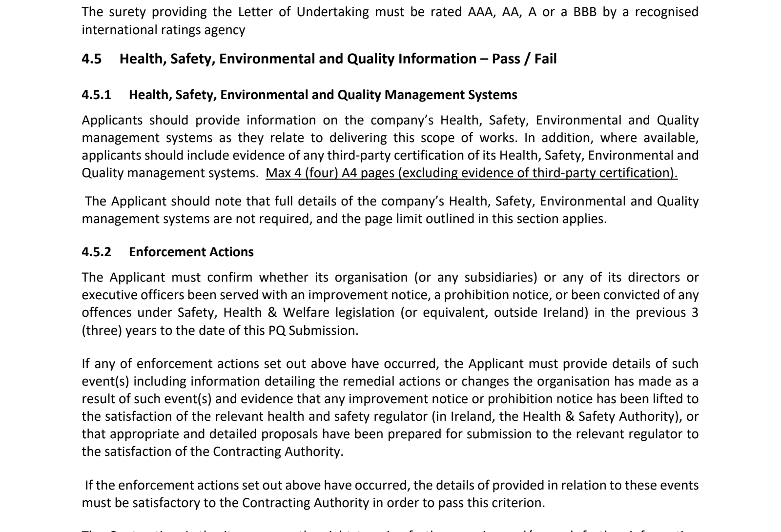 Excerpt from 1_LDA Cherry Orchard AFS - Development Partner PQQ_PRO405_24.07.26-LDA Cherry Orchard AFS - Development Partner PQQ_PRO405_24.07.26.pdf page 16 highlighting: 'The Applicant must confirm whether its organisation (or any subsidiaries) or any of its directors or executive officers …'